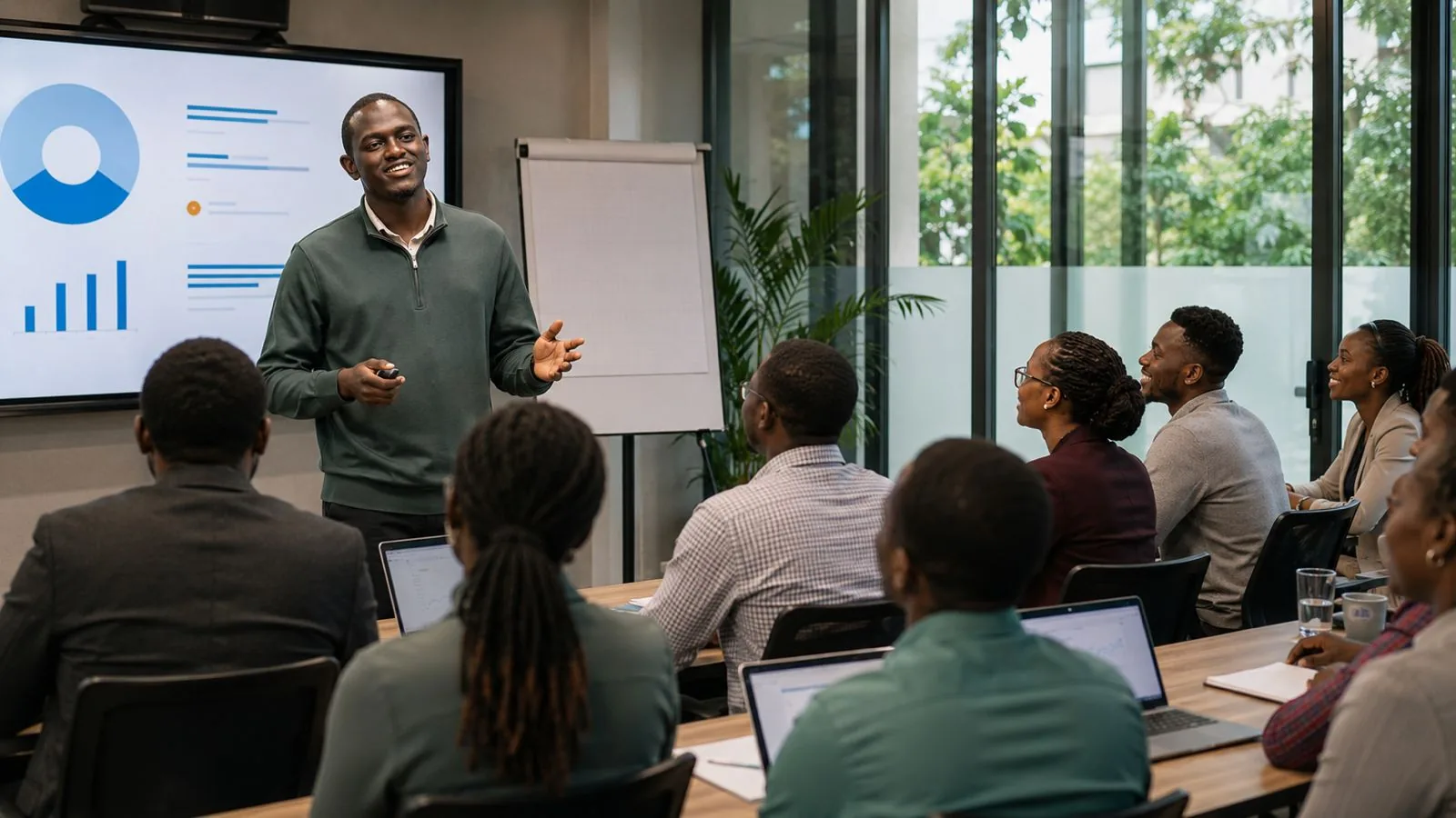 FuKazee learners and trainers at a session in Nairobi