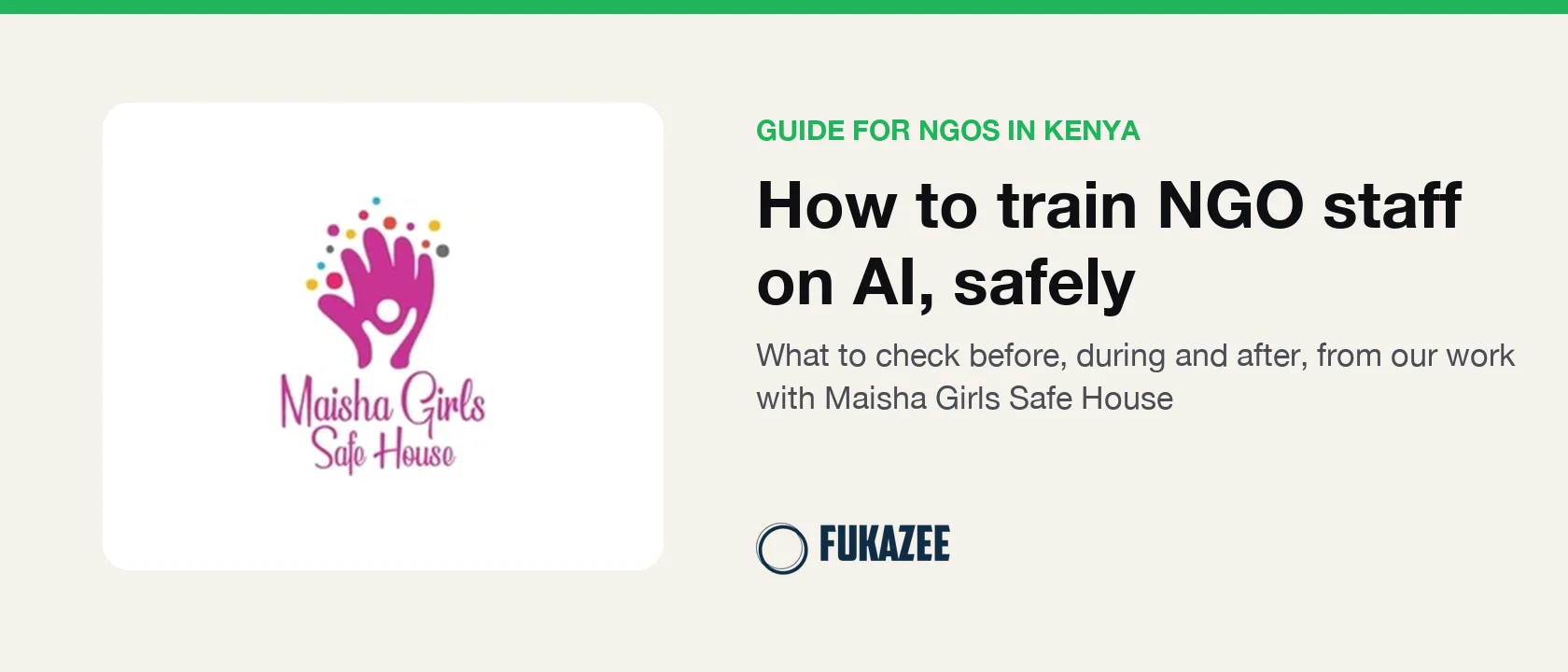 Guide for NGOs in Kenya: how to train NGO staff on AI, safely
